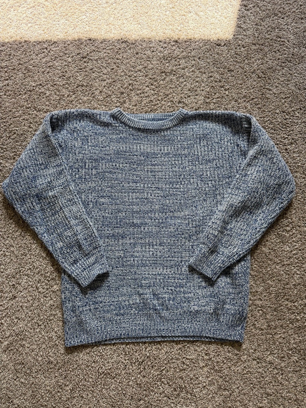 Marled Blue Crewneck Sweater
